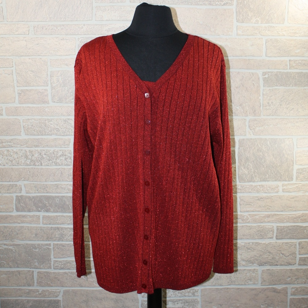 2 Piece Burgundy Cardigan 18/20